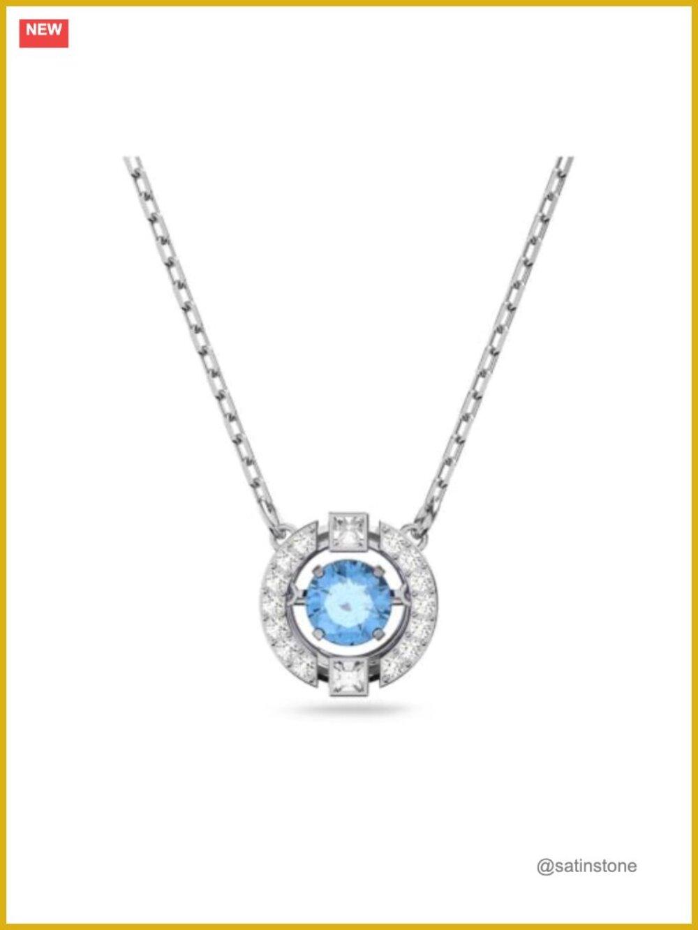 Swarovski Sparkling Dance Necklace Earrings Rhodium Crystal Pendant